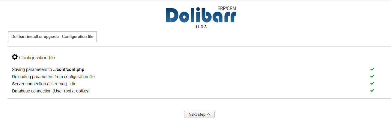 Dolibarr Final Configuration