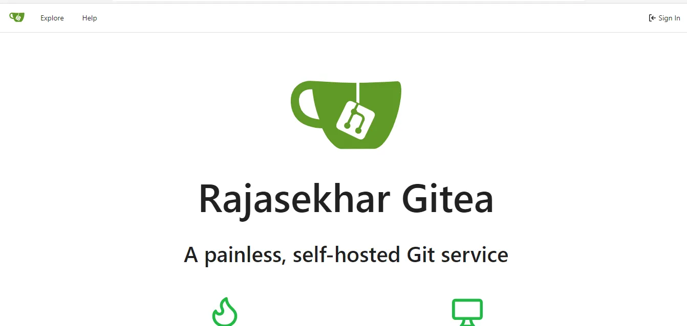 Gitea Login Page