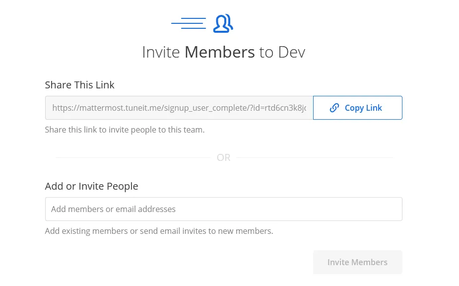 Mattermost Invite Members