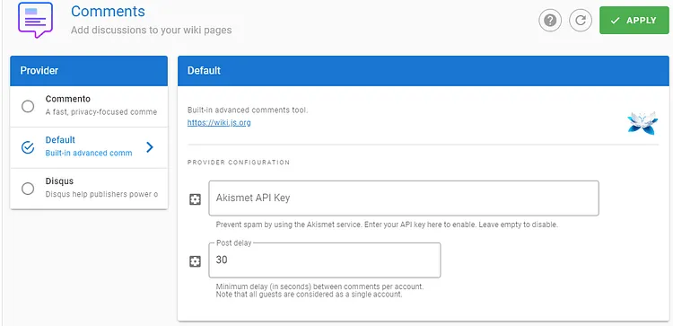 Wiki.js Commenting Module